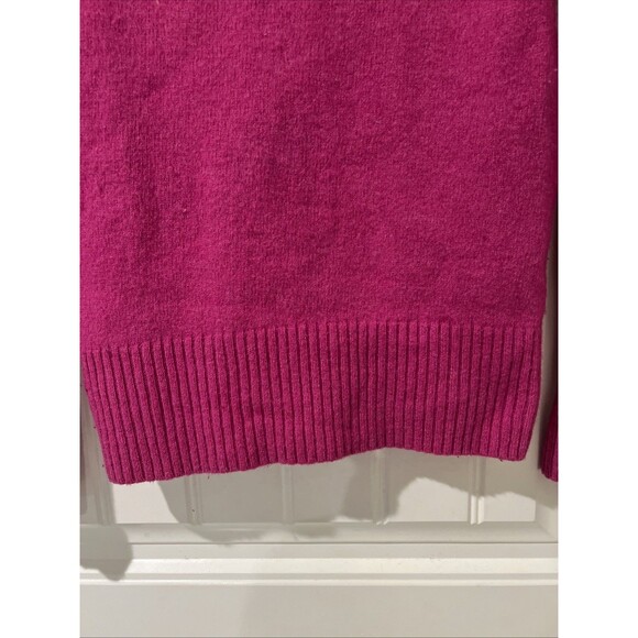 Vintage Superdry Premium Black Label Pink 100% Lambs Wool Embroidery Sweater L - Picture 5 of 9